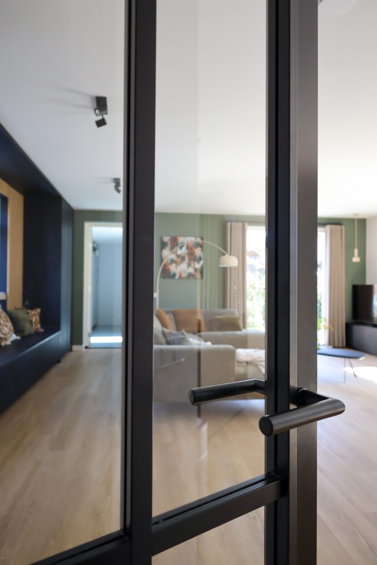glazen deur woonkamer interieur